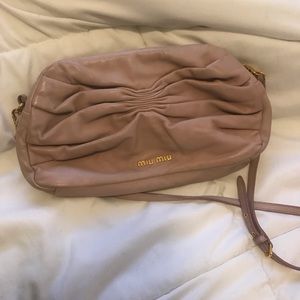 Miu Miu pink pouchette shoulder bag